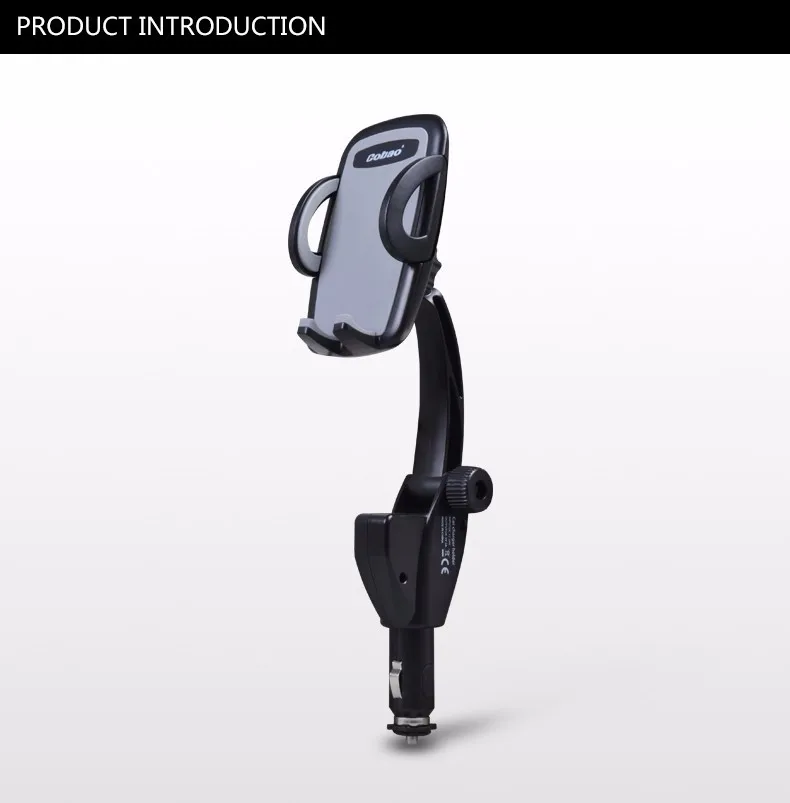 Автомобильный держатель для телефона Универсальный длинный рукав для samsung Iphone Dual USB зарядное устройство автомобильное зарядное устройство поддержка мобильного автомобиля телефон стенд на CDEN