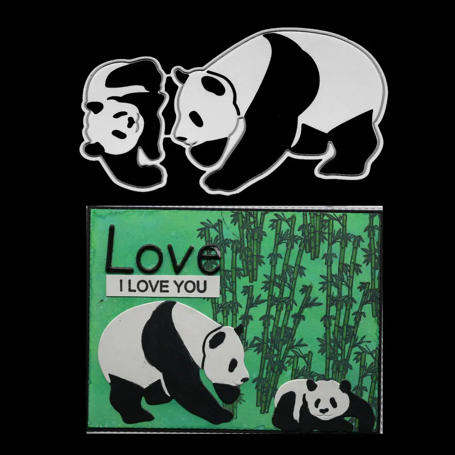  China Panda Metal Cutting Dies Stencils For DIY Scrapbooking Craft Dies Photo Frame Invitation Stam - 32963374267