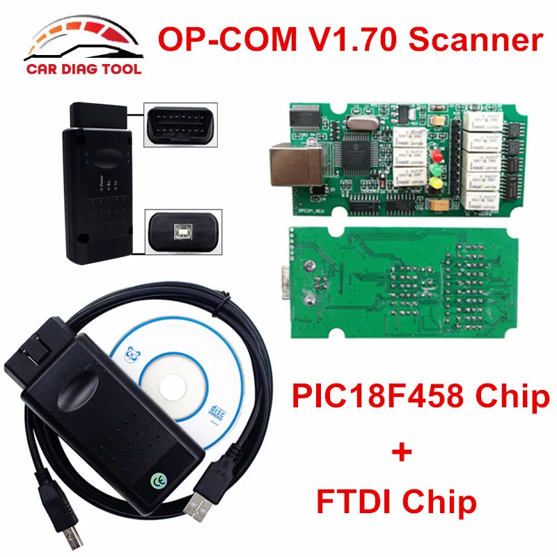 Новая версия OPCOM v1.70 op com 170 с Best pic18f458 чип для Авто Opel OBD2 код сканер CAN BUS