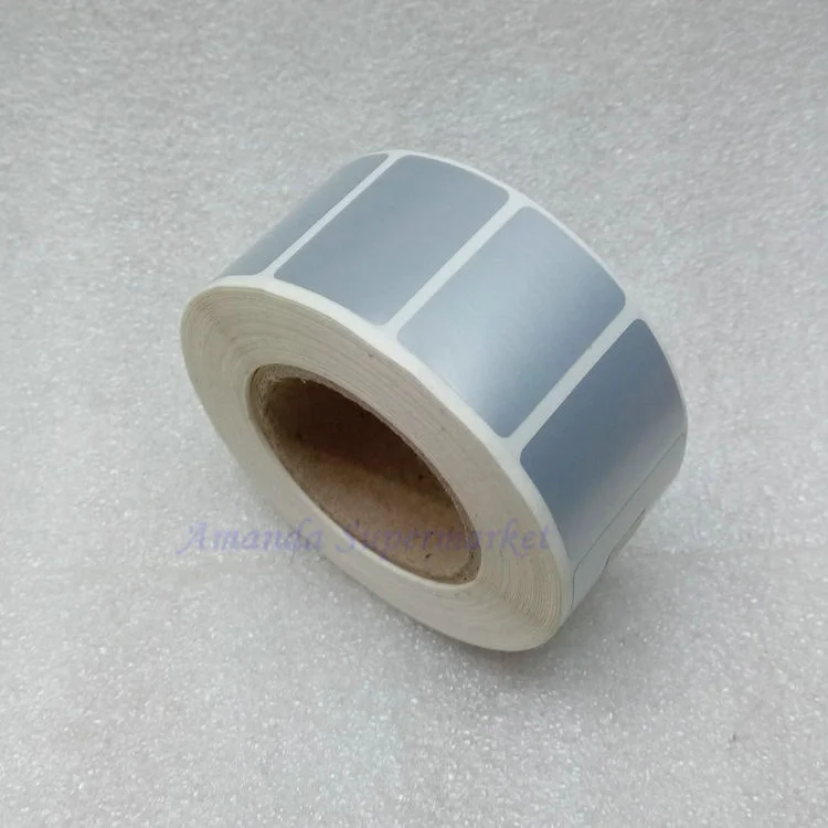 Label Sticker 30 x 20 mm 1000 Pieces/Roll Silver Sticker Silver PET Label Waterproof Tearproof Oilproof Barcode