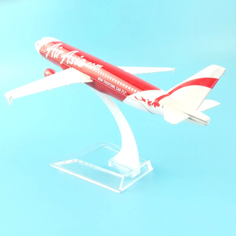  FREE SHIPPING 16CM A320 AIR ASIA METAL ALLOY MODEL PLANE AIRCRAFT MODEL TOY AIRPLANE BIRTHDAY GIFT