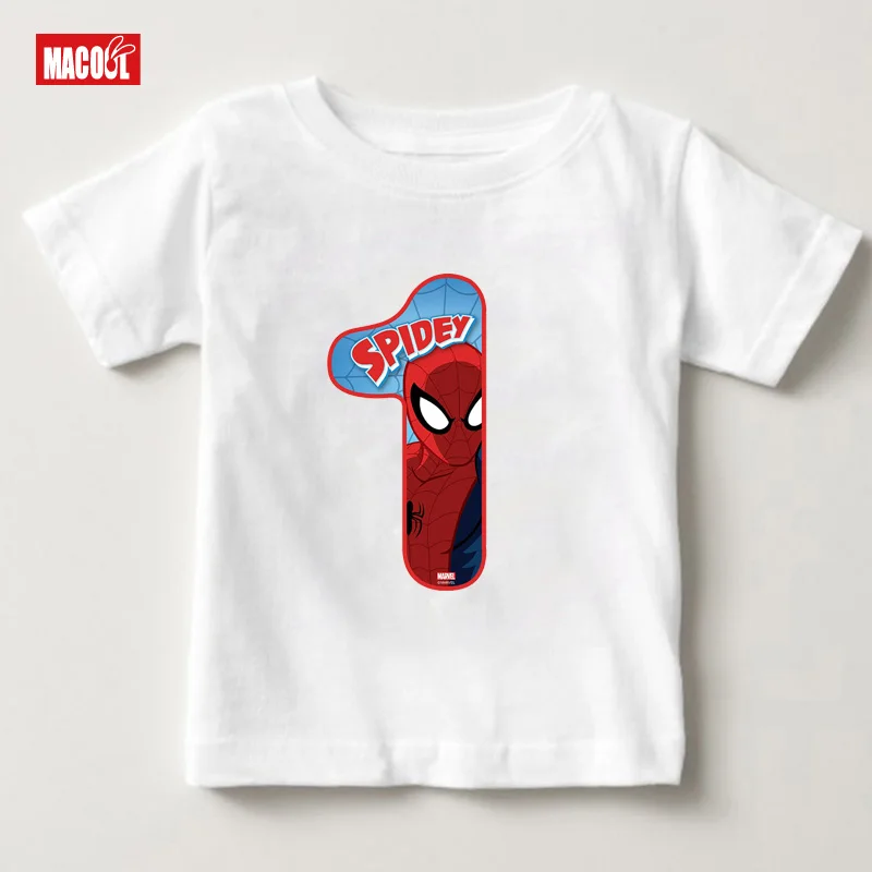 

Fashion Arabic Numerals 1 TO 9 Print T shirt Kids The Avengers Design Summer Tops For Children Boys Girls O-neck Tshirt 3T-9T