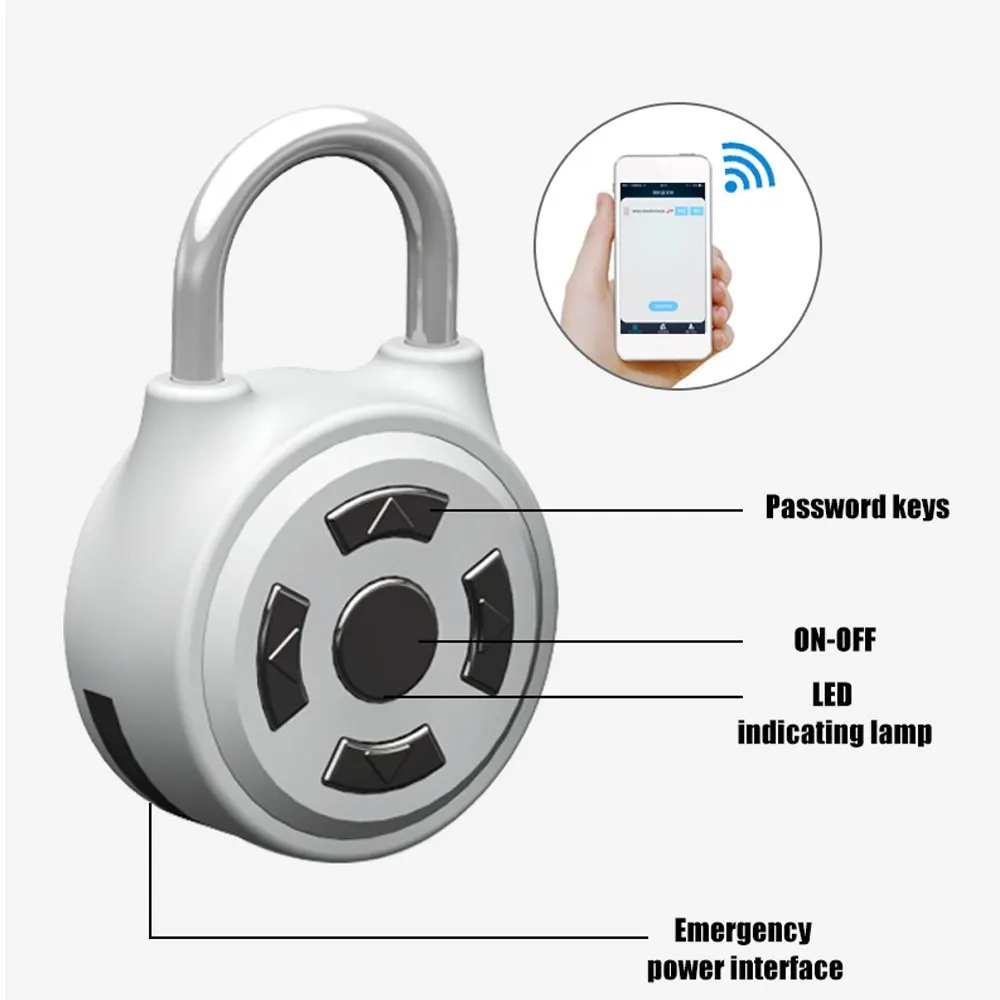 Smart BT замок без ключа Водонепроницаемый APP кнопку пароль разблокировки Anti-Theft для дверного навесного замка Чемодан замок для Android IOS Системы