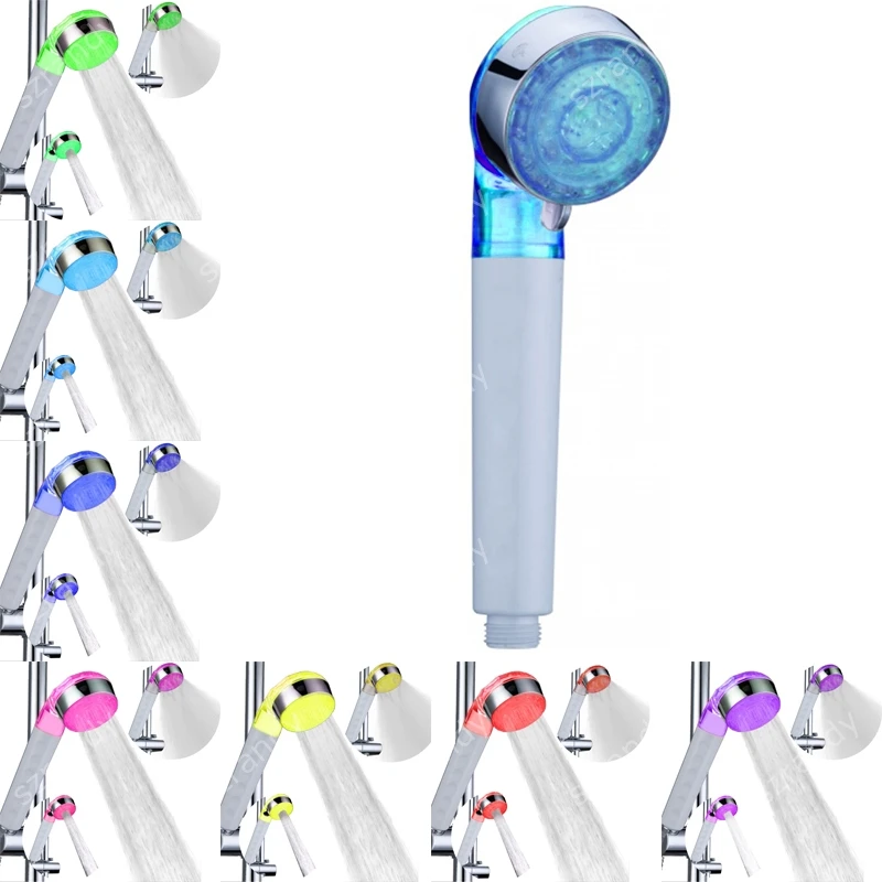 

LD8008-A20 water glow LED color bathroom shower faucets with 7 colors