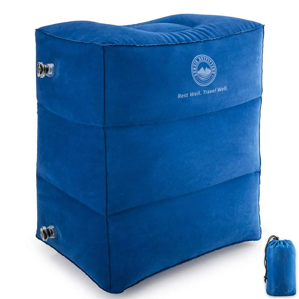 Inflatable Car Seat Footrest Scaffolding Travel Foot Rest Height