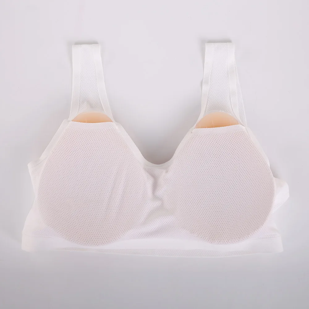 400g Small AA cup silicone breast form hold by bra for crossdresser