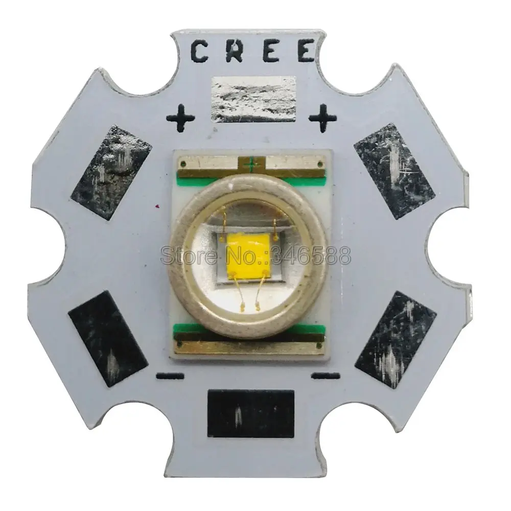 1 шт. CREE XRE Q5 светодиодный XLamp XR-E холодный белый теплый белый красный зеленый синий желтый 3 Вт Высокая мощность светодиодный светильник излучатель на 16 мм 20 мм PCB