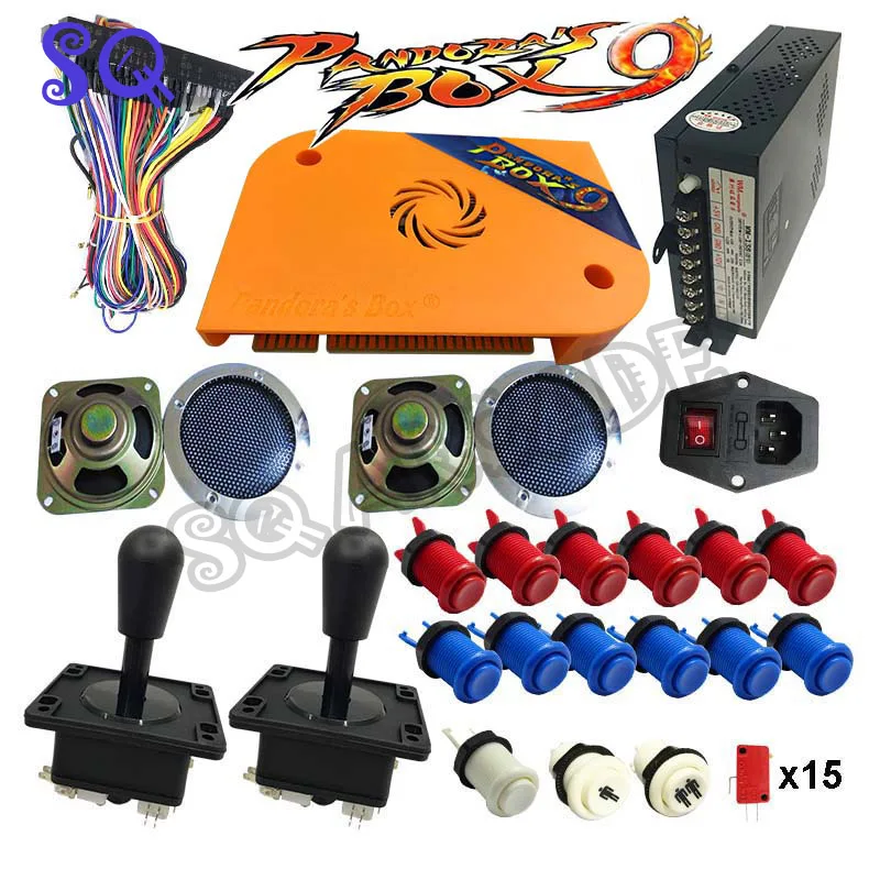 2 Player DIY Arcade Kit Pandora box 9 1500 in 1 game board and joystick American HAPP Style Push Button for Arcade Machine 2 Player DIY Arcade Kit Pandora box 9 1500 in 1 game board and joystick American HAPP Style Push Button for Arcade Machine