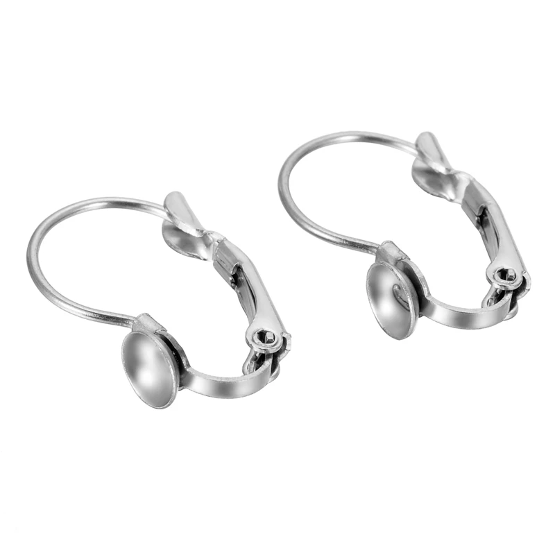 10Pcs 19x13mm Stainless Steel Earring Clips Women's Findings 2019 Trendy Ear DIY Jewelry Making Accessories Earrings Clip Gift |