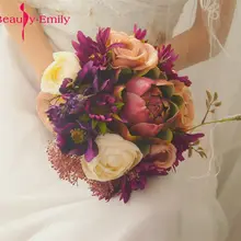 Винтажный Свадебный искусственный цветок ручной работы, букет невесты, украшение для свадебной вечеринки, подружки невесты, свадебный букет