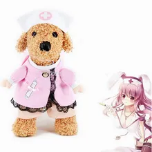 2016 NEW Creative Pet Dog Puppy Costume Clothes Sexy Nurse Uniform with Hat Attire 4Sizes