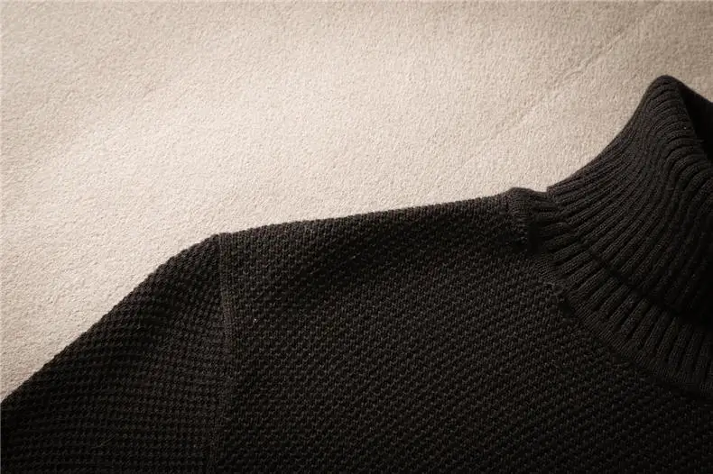 MuLS Striped Sweaters Men Pullover Cotton Knit Male Turtleneck Sweater Jumpers Spring Winter High Neck Knitwear 2018 Autumn New-01