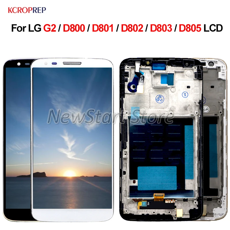 

For LG G2 D800 D801 D802 D803 D805 LCD Display Touch Screen Digitizer Assembly No Frame Replacement Accessory 5.2" For LG G2 lcd