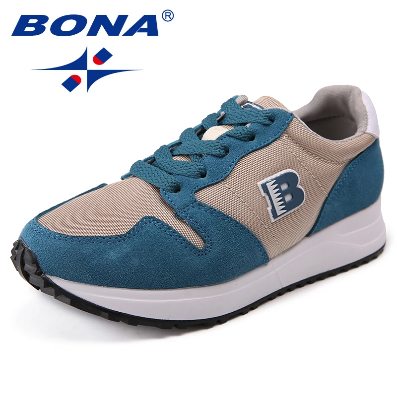 

BONA New Arrival Classics Style Women Flats Shoes Lace Up Women Leisure Shoes Mesh Lady Outdoor Fashion Sneakers Free Shipping