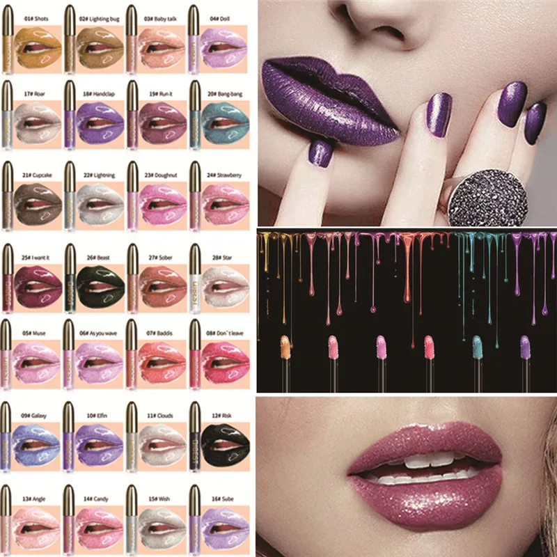 

Profissional Matte Lipstick Makeup Lip Balm Waterproof Lip Gloss Long Lasting Lip Tint Pigment Glitter Lipgloss Cosmetic #289746