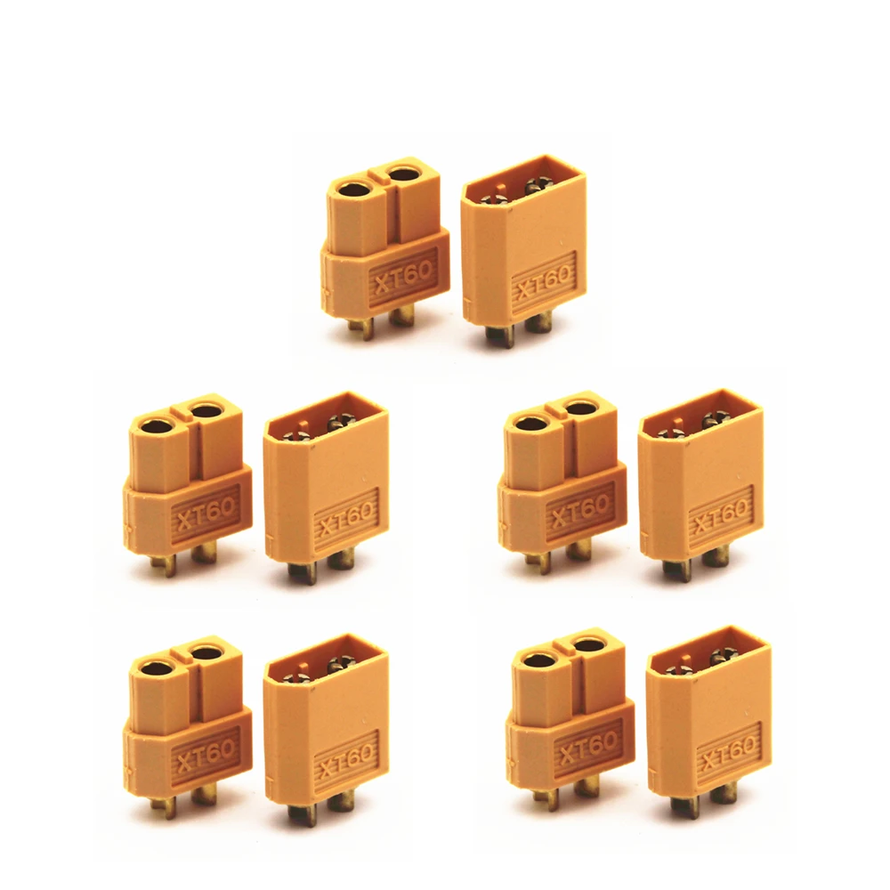 

5Pairs/10pcs XT60 XT-60 Male Female Bullet Connectors Plugs For RC Lipo Battery Quadcopter Multicopter