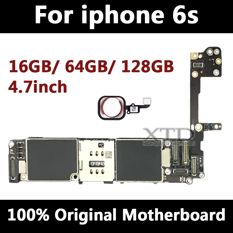 Материнская плата для iPhone 6s с Touch ID 100% оригинальные разблокированные логические