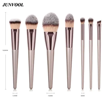 

Pro Champagne Cosmetic Brushes Makeup Tool Kit for Women Coffee Handle Foundation Eyeshadow Eyeliner Lip Brush pincel maquiagem