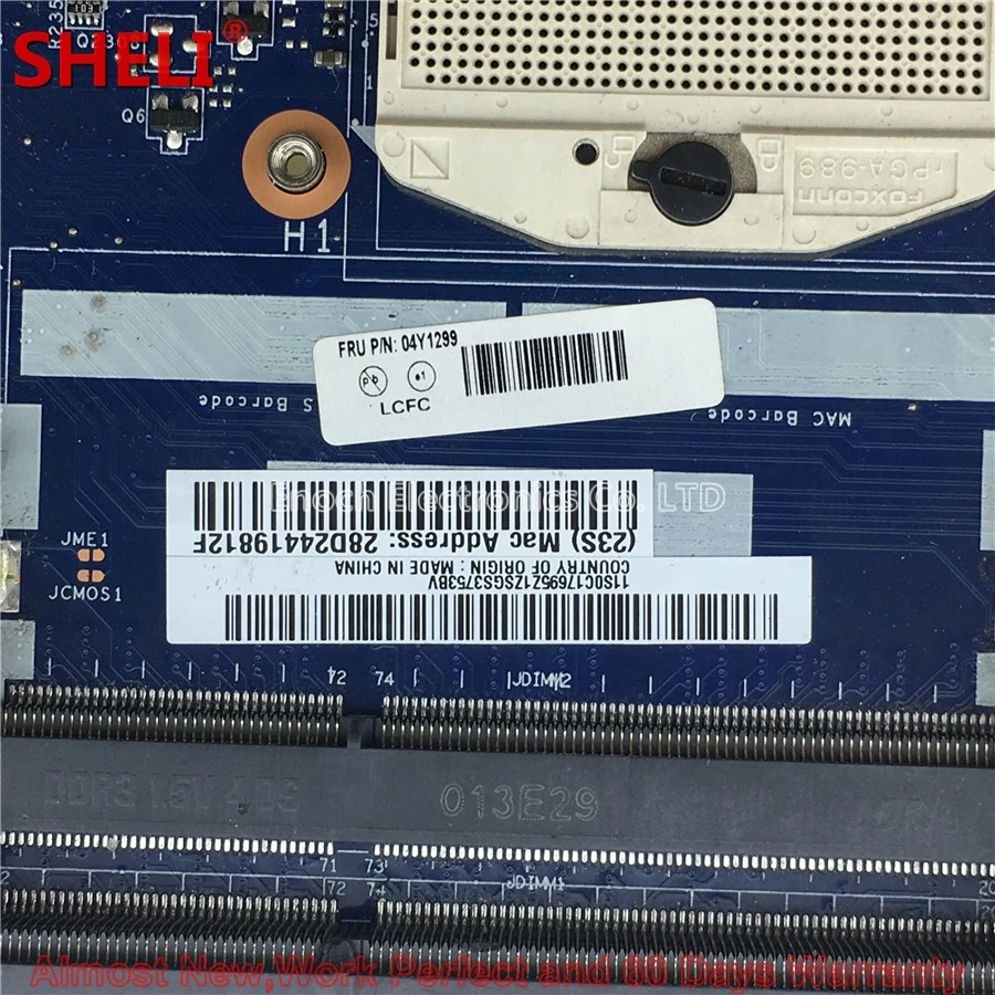 04Y1299 11S0C17695Z Laptop Motherboard For Lenovo ThinkPad Edge E531 VILE2 NM-A044 s989 HM77 DDR3 3