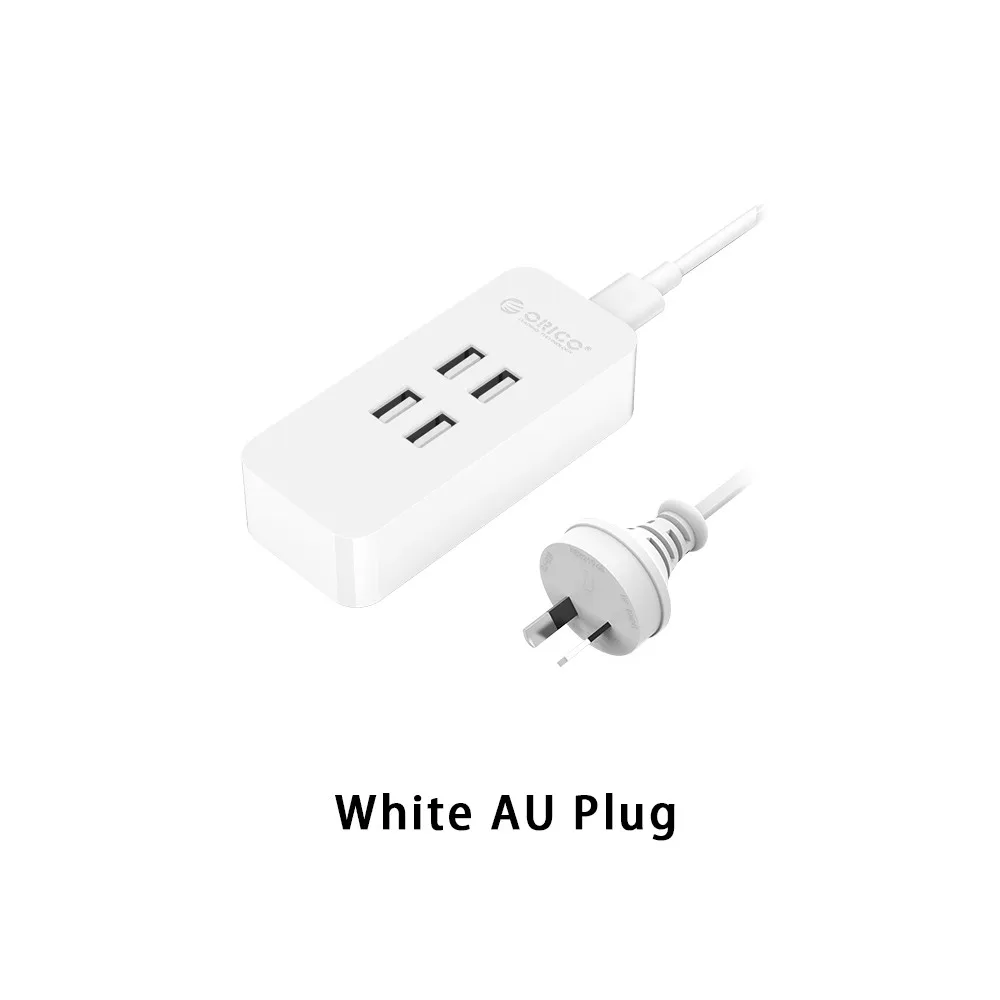 White AU Plug Быстрое зарядное устройство ORICO type-C QC2.0, 6 портов, зарядное устройство 5V2. 4A 9V2A 12V1. 5A type-C 3.1A, зарядное устройство для мобильных телефонов для iPhone Samsung More - Тип штекера: White AU Plug