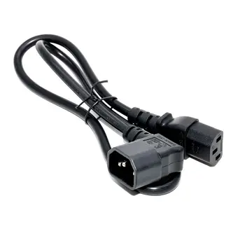 

Right Angled IEC 320 C14 Male to C13 Female Cord, C14 Angled to C13 Power Extension Cable For PDU UPS,60cm and 30cm availables