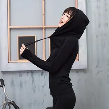 Осенне-зимний женский компрессионный Т-образный свитер Дамский спортивный фитнес бег Йога одежда Дышащие толстовки свитшоты