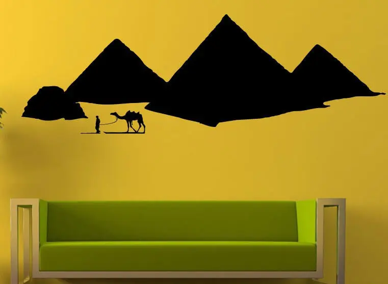 New Arrival Huge Egypt Vinyl Wall Decal Egypt Egyptian Pyramid Mural