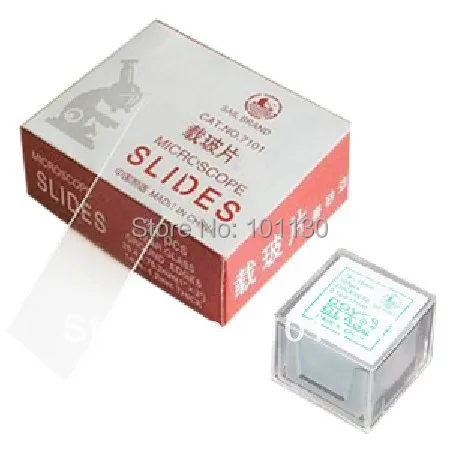 

Microscope accessories 100 BLANK MICROSCOPE SLIDES and 100 SQUARE COVER SLIPS for preparation of specimen