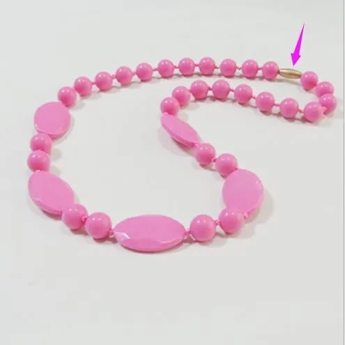 4 цвета) 50 шт DIY ожерелье отколов пластиковые застежки для жевательное ожерелье силиконовые украшения