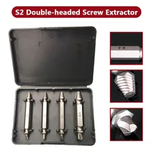 Двусторонняя поврежденный винт Extractor сверла 4 шт./компл. выталкивающий болт инструмент