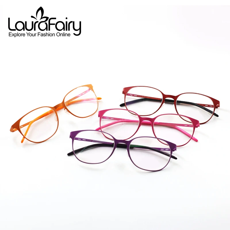 Laura Fairy Ultra thin Stainless Steel Eye glasses Frames for Women