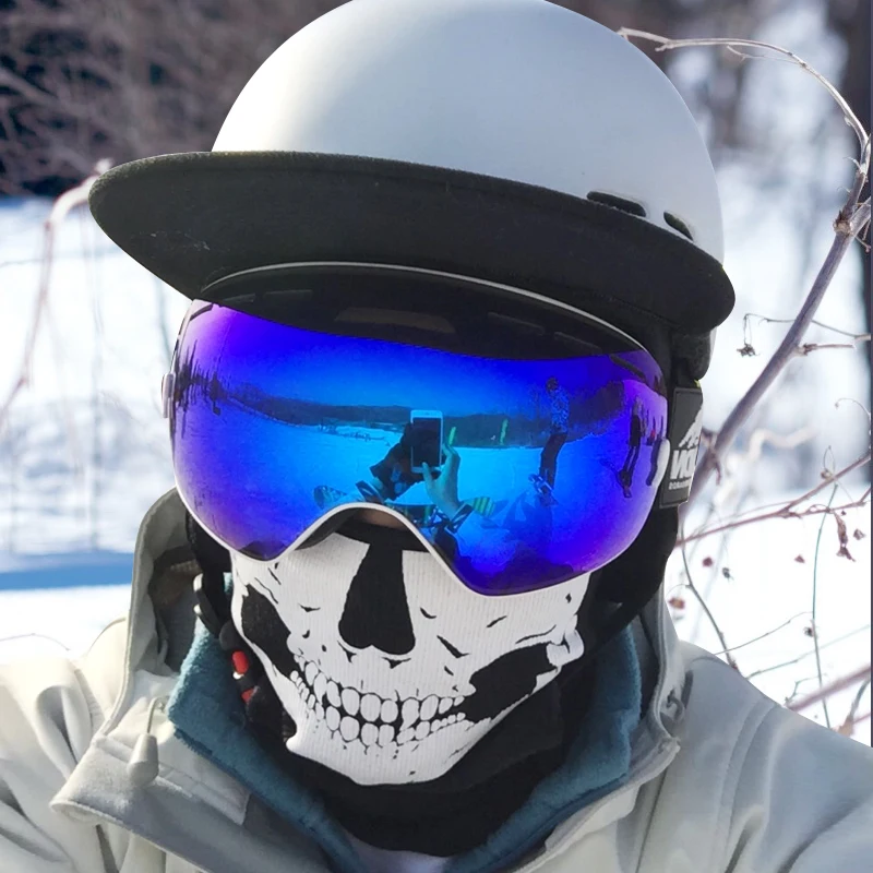 Nandn Для мужчин Для женщин сноуборд-Спорт лыжные очки двойные линзы анти-туман профессиональные лыжные очки Сменная линза большие сферические NG3