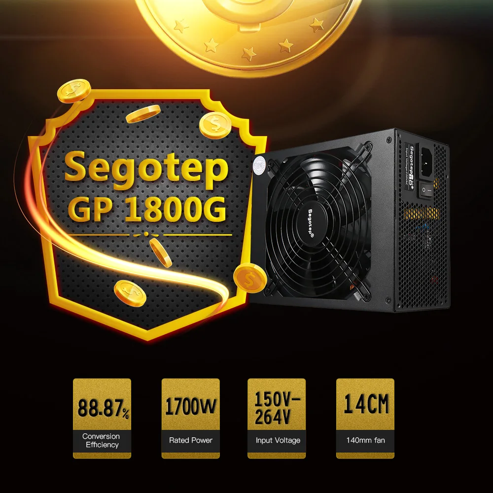 Segotep 1700W Coin Mining Miner Power Supply Active PFC for 8 Graphics Card antminer l3 Ethereum S9 S7 L3 Rig psu bitcoin asic Segotep 1700W Coin Mining Miner Power Supply Active PFC for 8 Graphics Card antminer l3 Ethereum S9 S7 L3 Rig psu bitcoin asic
