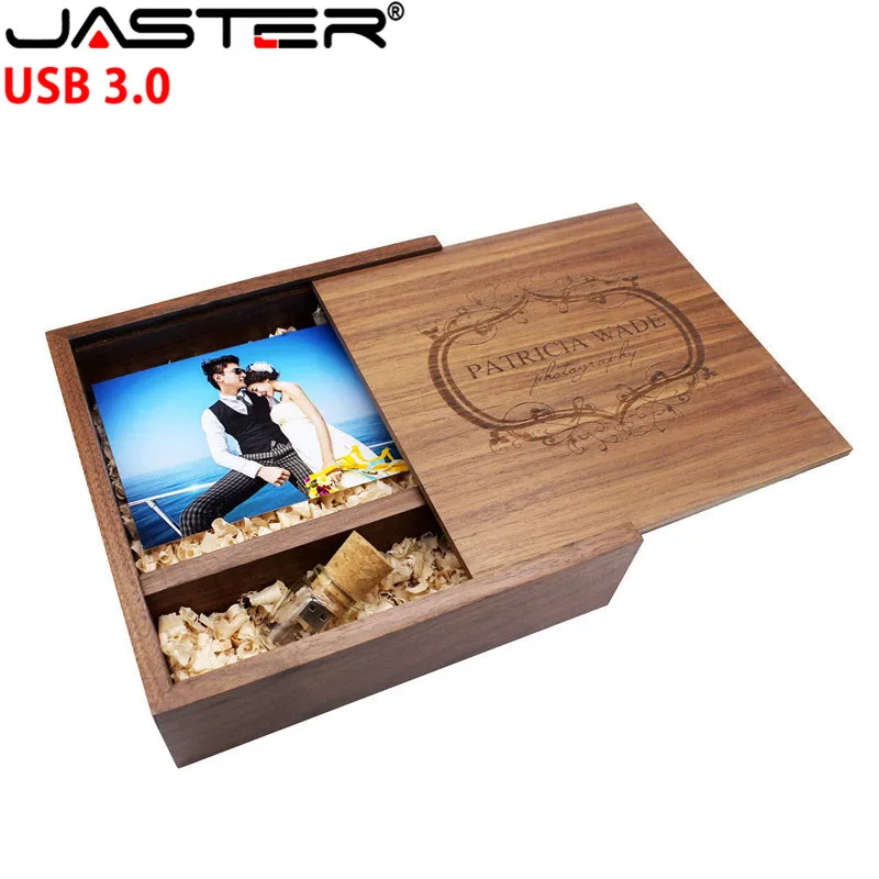 JASTER USB 3 0 205*205*60 мм фотоальбом деревянный + коробка usb флеш накопитель 16Гб 32 ГБ