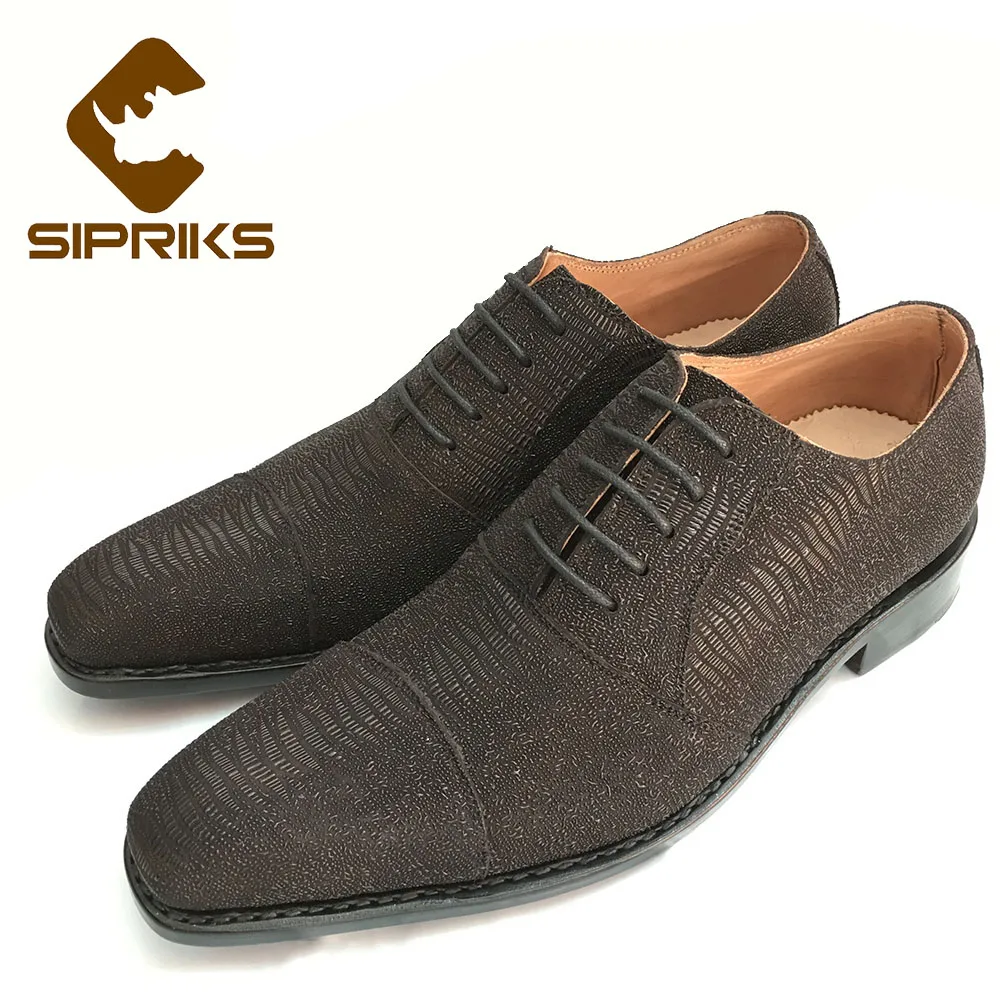 SIPRIKS Luxury Mens Goodyear welted shoes elegant boss shoes Italian