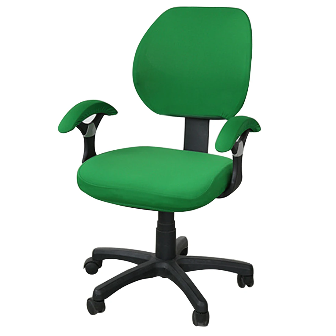 Спандекс чехол на компьютерное кресло подходит для офисного стула с подлокотником Натяжной крышкой стул обеденный чехол для украшения стула - Цвет: green