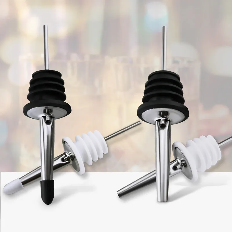 2Pcs Stainless Steel bottle stopper Liquor Spirit Pourer Flow Wine