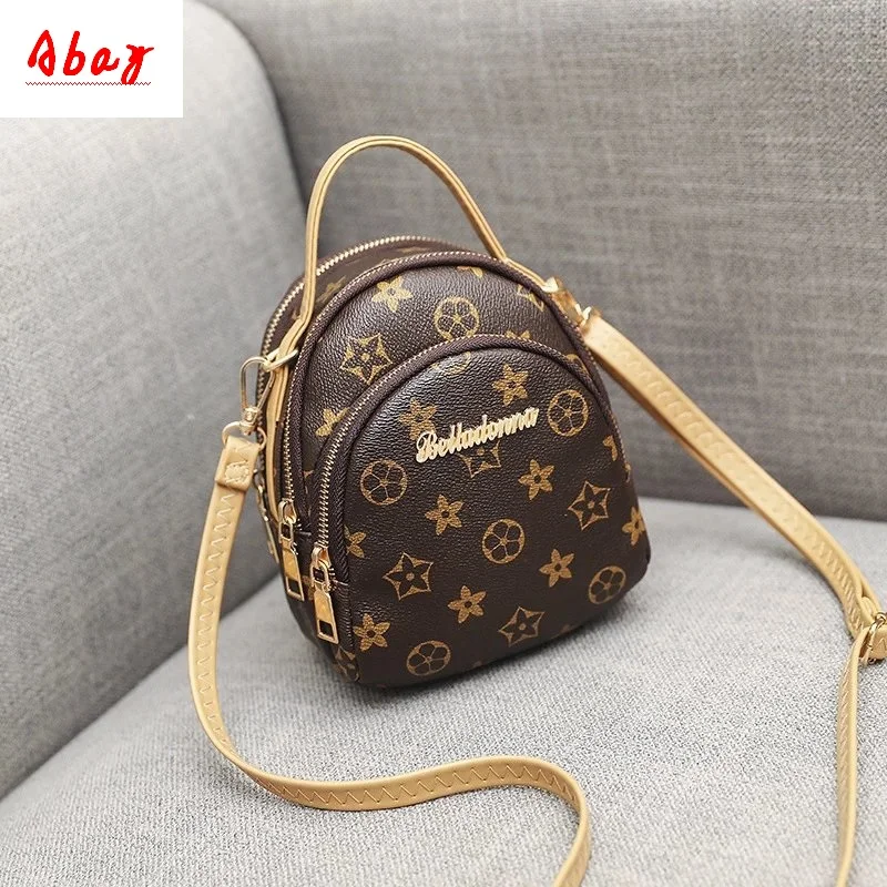

Abay Women's bag 2019 summer new retro fashion print diagonal small round bag trend shoulder bag