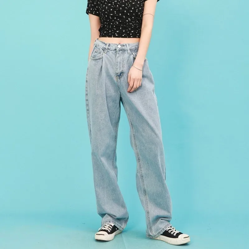 

High Waist Jeans Women Vintage Jeans Femme Wide Leg Pants Loose Boyfriend Denim Jeans Streetwear Trousers