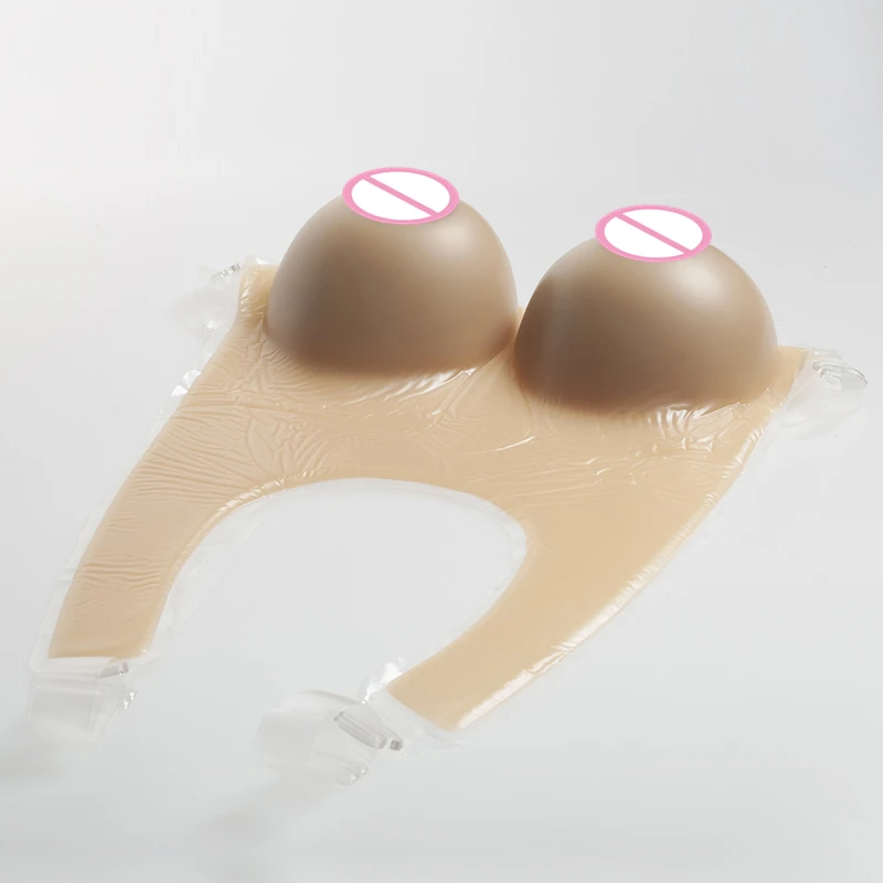 

1400g/pair Drag Queen Shemale Silicone Breast Straps Artificial Fake Boobs Tits Crossdresser Realistic Breast Form