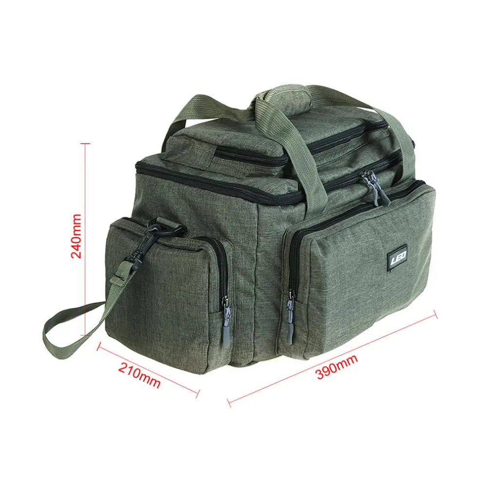 Bolsa de Pesca Pano de Náilon Bolsa de Armazenamento Grande Capacidade Multifuncional Ombro Mensageiro Reservatório Pesca Equipamento Carretel Isca Câmera 8 carretel isca câmera saco de armazenamento