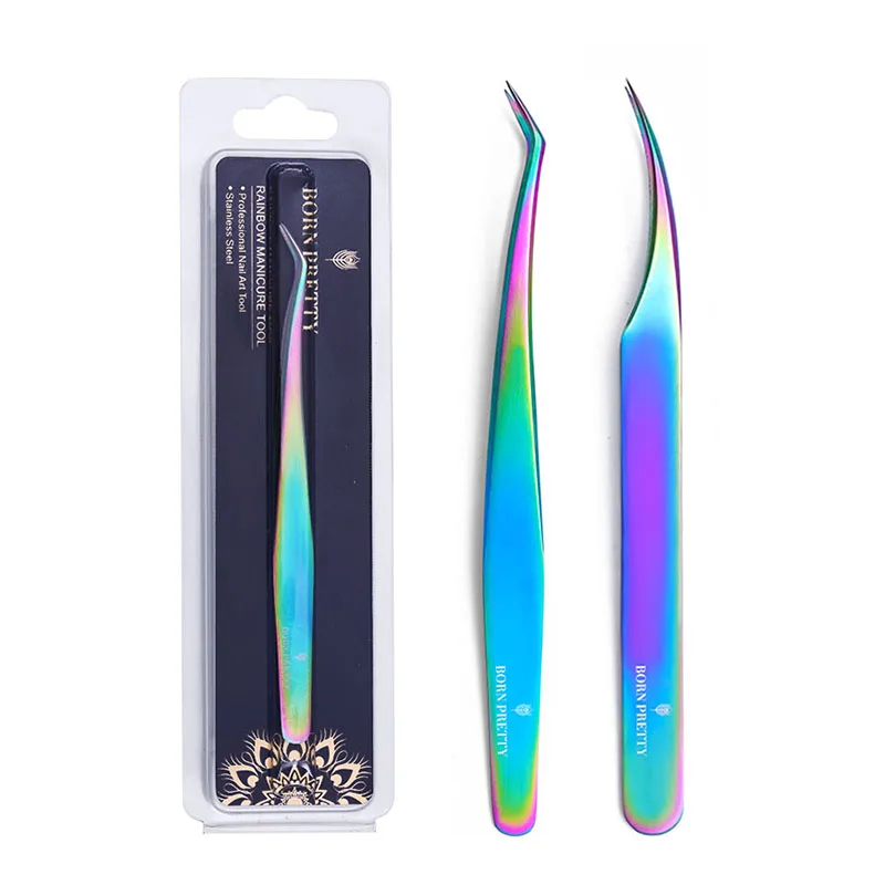 

BORN PRETTY Stainless Steel Tweezer Eyelashes Eyebrow Hair Remover Tools Eye Brow Trimmer Grafting Eyelashes Tool