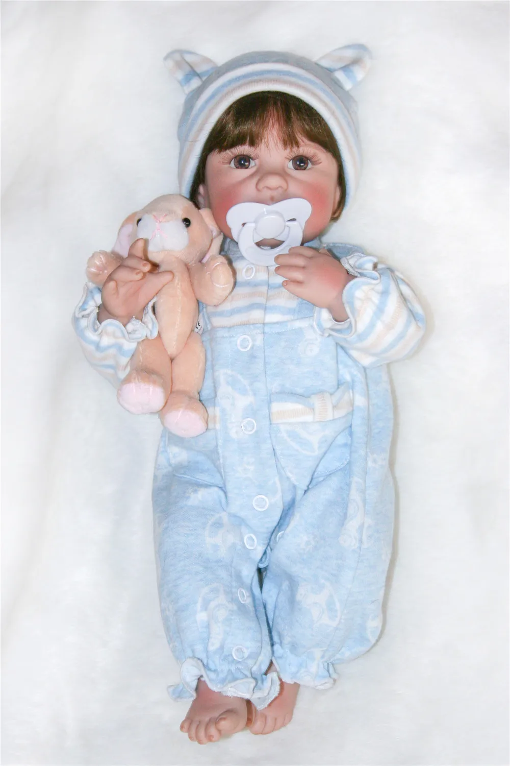 

40cm Full Body Silicone Vinyl Reborn Baby Doll Lifelike 16inch Newborn Girls Babies Waterproof Bath Toy Doll Child Birthday Gift