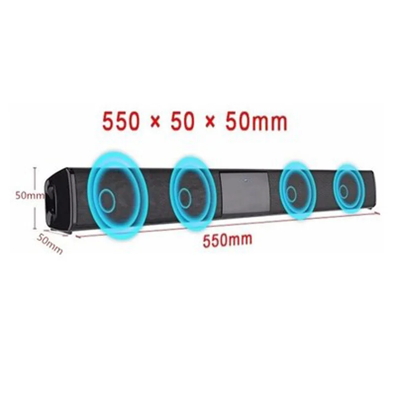 20W Sound Bar Bluetooth Soundbar Column Dual Subwoofers Speaker Home Theater Surround Sound System Hang Wall Built-in 3D Stereo 20W Sound Bar Bluetooth Soundbar Column Dual Subwoofers Speaker Home Theater Surround Sound System Hang Wall Built-in 3D Stereo