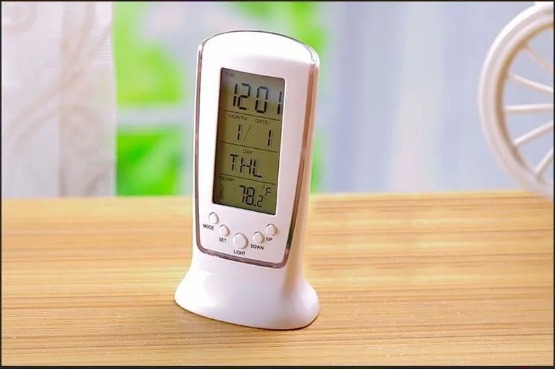 

Multifunction Intelligent Home Furnishing Digital LED Backlight LCD Display Table Alarm Clock Thermometer Calendar