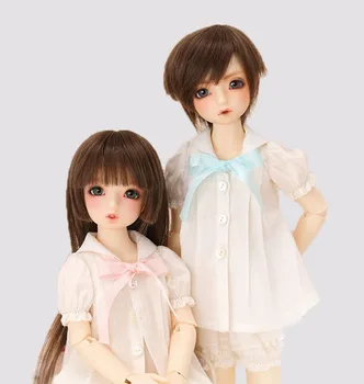 

BJD sd doll wig long straight hair one knife even 1/3 1/4 1/6 doll wig Brown hair Doll accessories toys