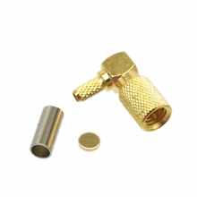 Détecteur de défauts ultrasoniques, connecteur à angle droit, Microdot, mâle 10-32UNF RG174 RG316, NDT TOFD