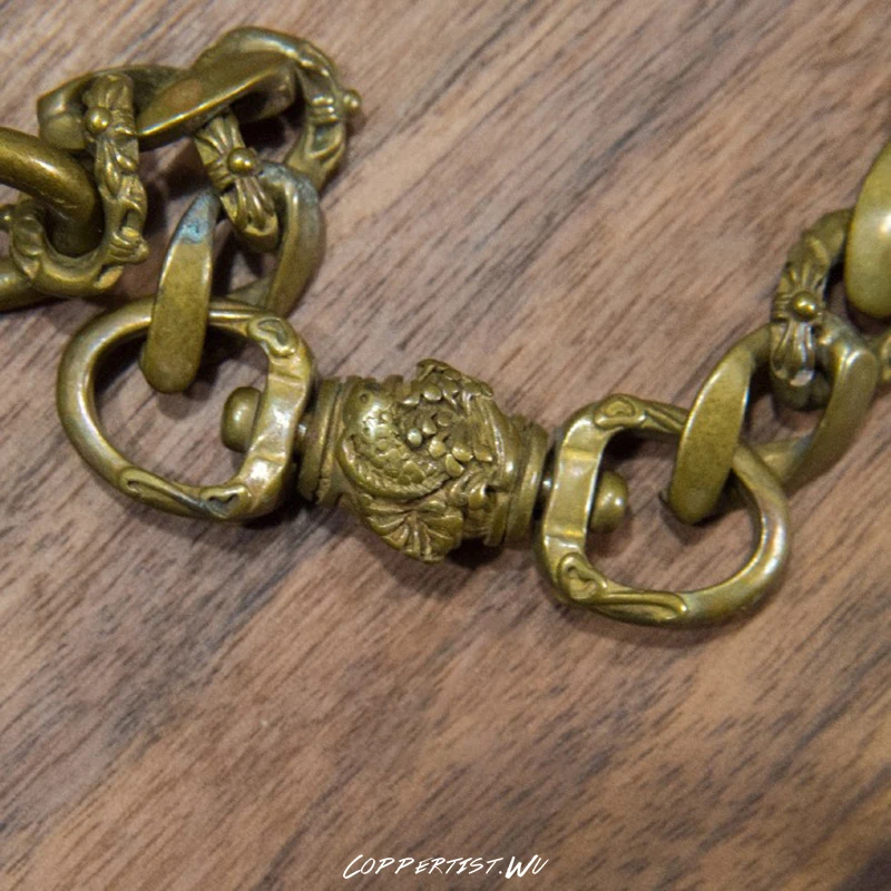 Coppertist. wu Летающий орел и карп длинный металлический кошелек цепочка на пояс в