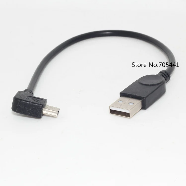 10 шт./лот 90 градусов угол USB 2 0 штекер A на Mini B 5 контактный кабель для синхронизации