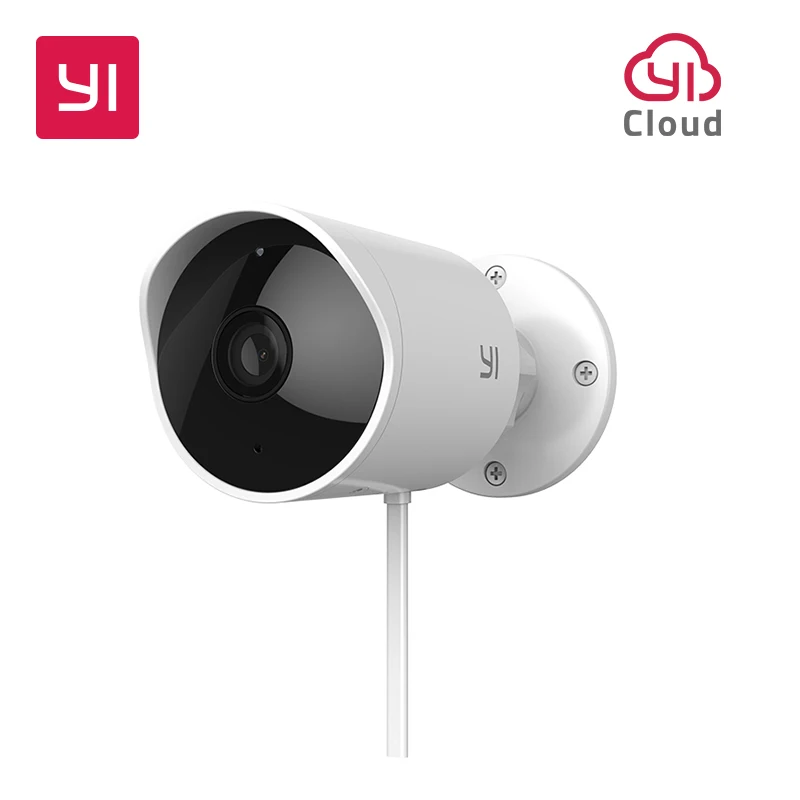 YI Outdoor Waterproof Security Camera 1080p Wireless IP Resolution Night Vision Security Surveillance System Cloud Cam